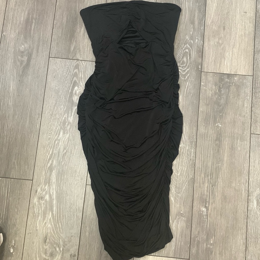Strapless CutOut Midi Dress